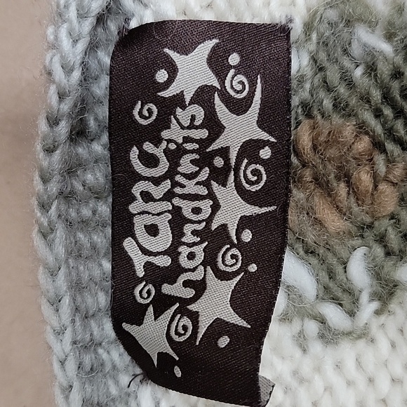 Tara Handknits, Size Unknown Daisy Print Chunky Knit Cardigan Sweater, GUC - Picture 11 of 12